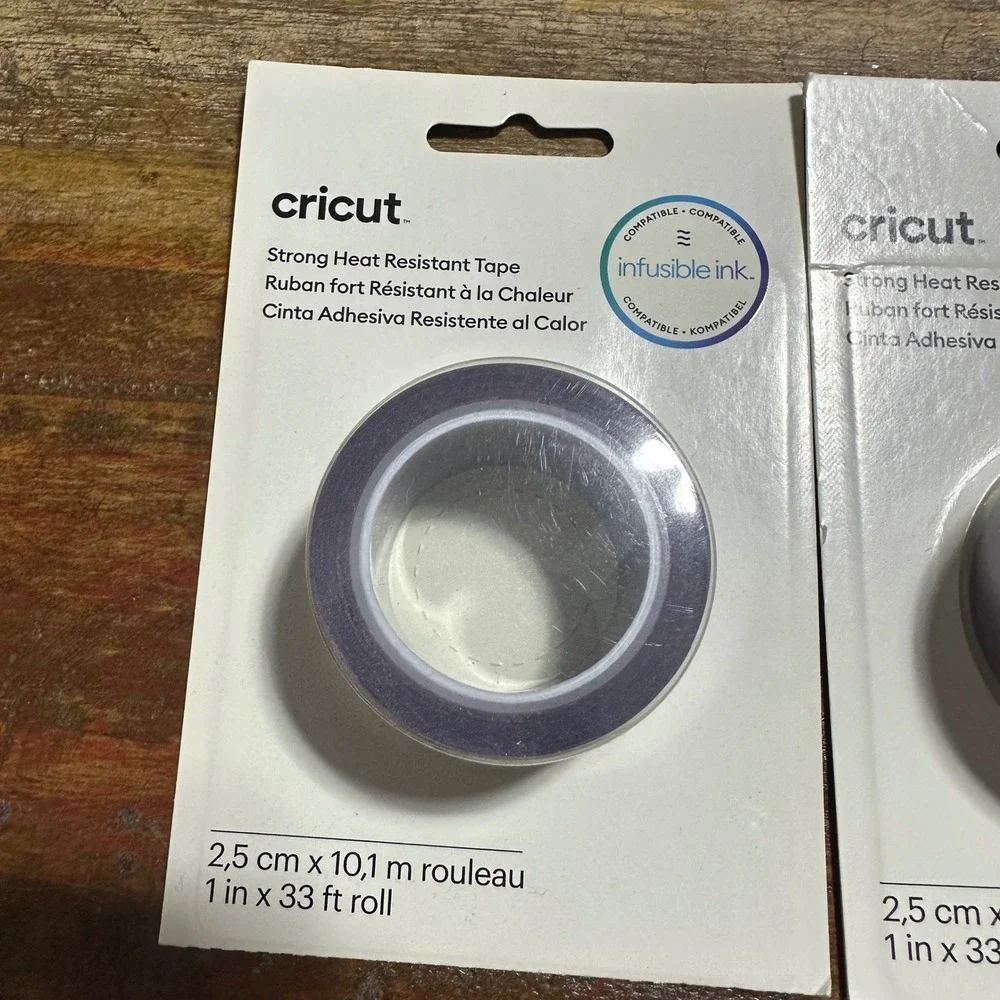 Cricut Strong Heat Resistant Tape 1in x 33ft Roll 3 Pack Bundle